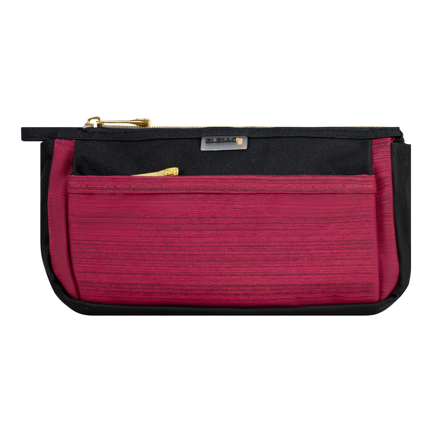 Black / Pink Multi Pocket Pencil Case