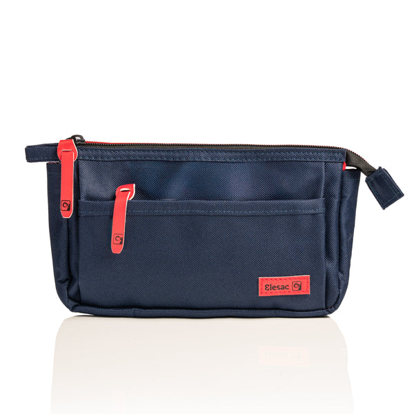 Blue Red Multi Pocket Pencil Case