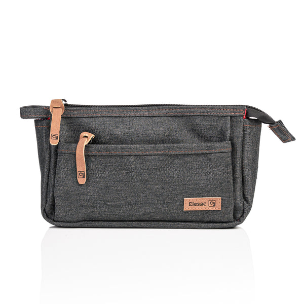 Charcoal Grey Multi Pocket Pencil Case