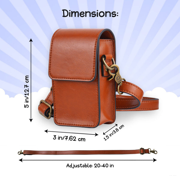 Khaki Green Leather Croosbody Bag