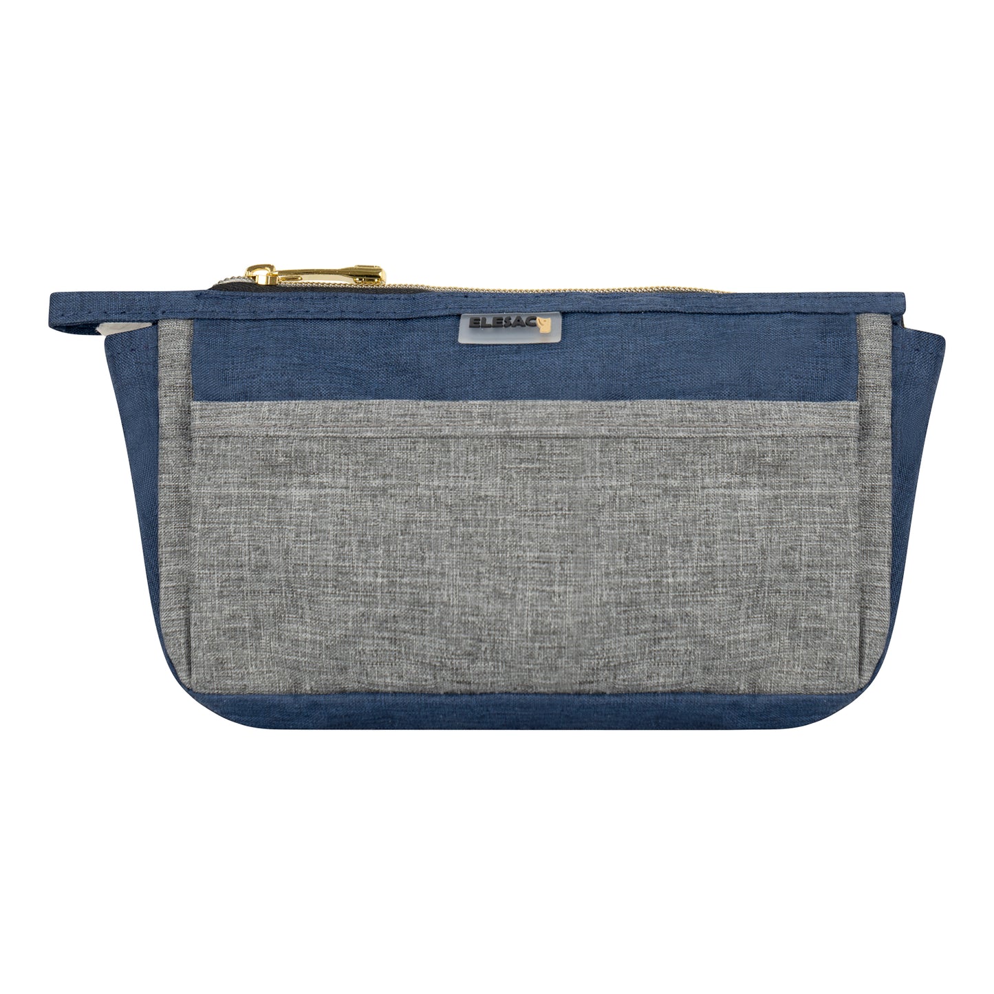 Blue Grey Multi Pocket Pencil Case
