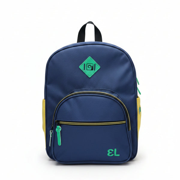 14" Navy / Yellow / Green Backpack