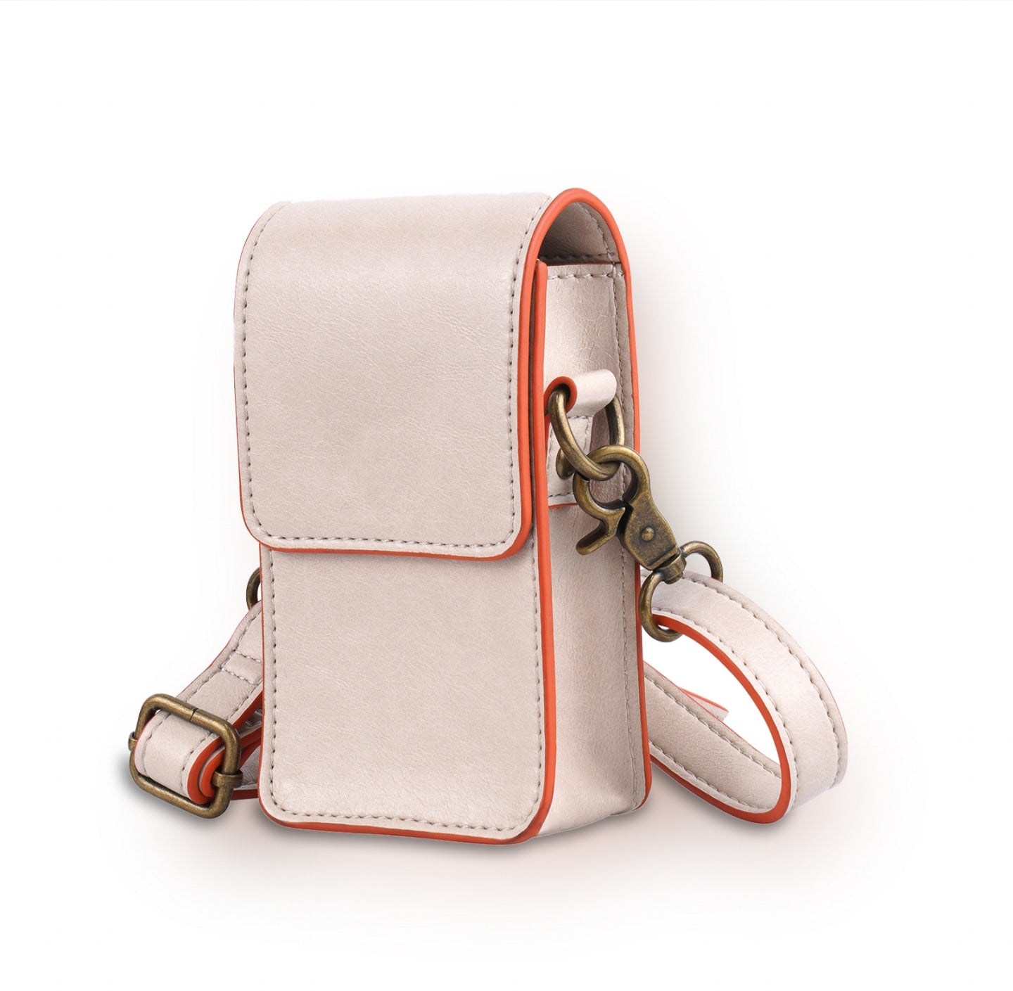 Beige Leather Croosbody Bag