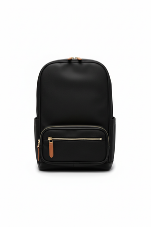 Professional product photo of black backpack